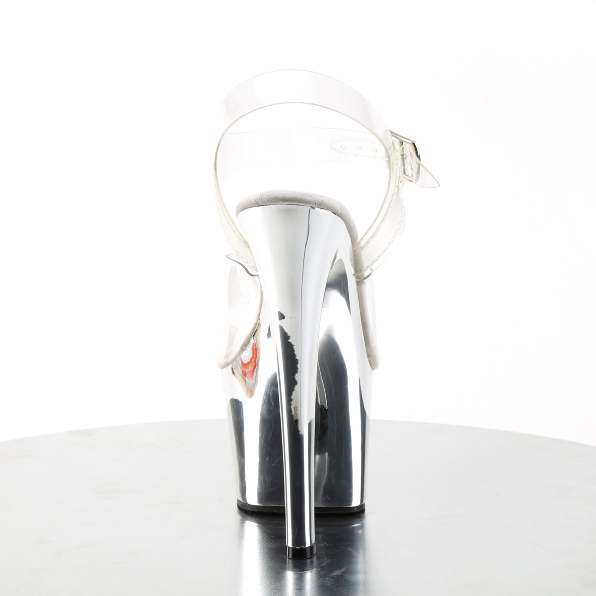 Pleaser - Sky 308 - Silver Chrome - 7 inch