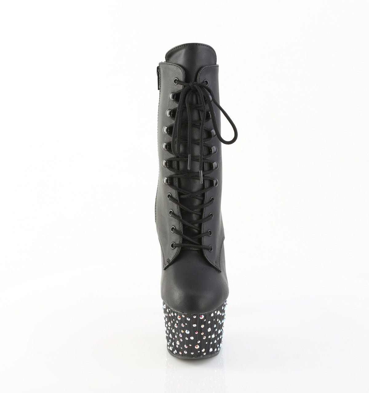 Pleaser - Stardance 1020 - Black Faux Leather - 7 inch