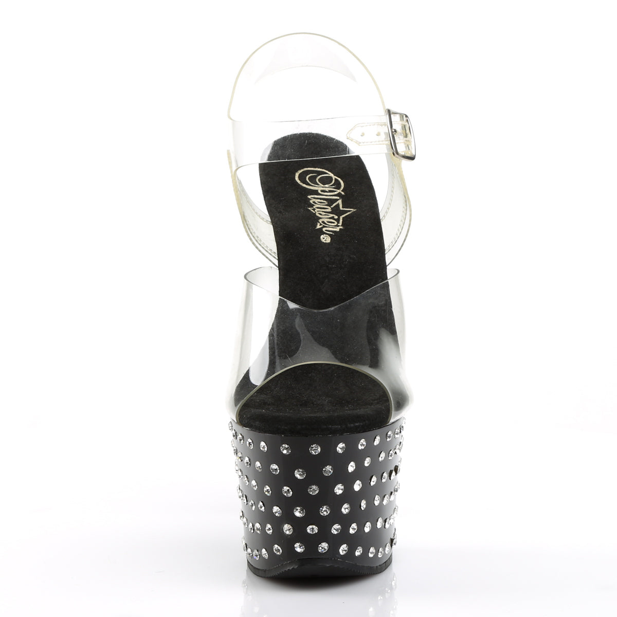 Pleaser - Stardust 708 - Black - 7 inch