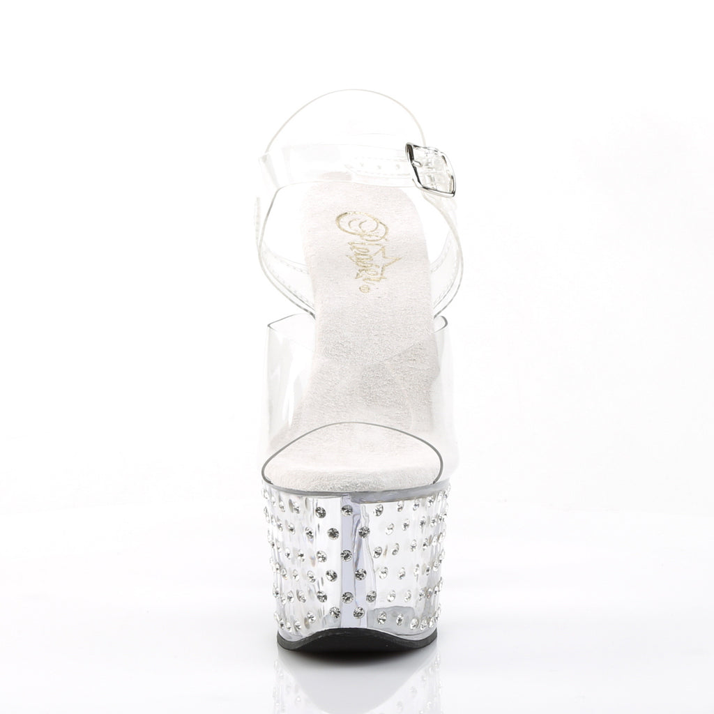 Pleaser - Stardust 708 - Clear - 7 inch