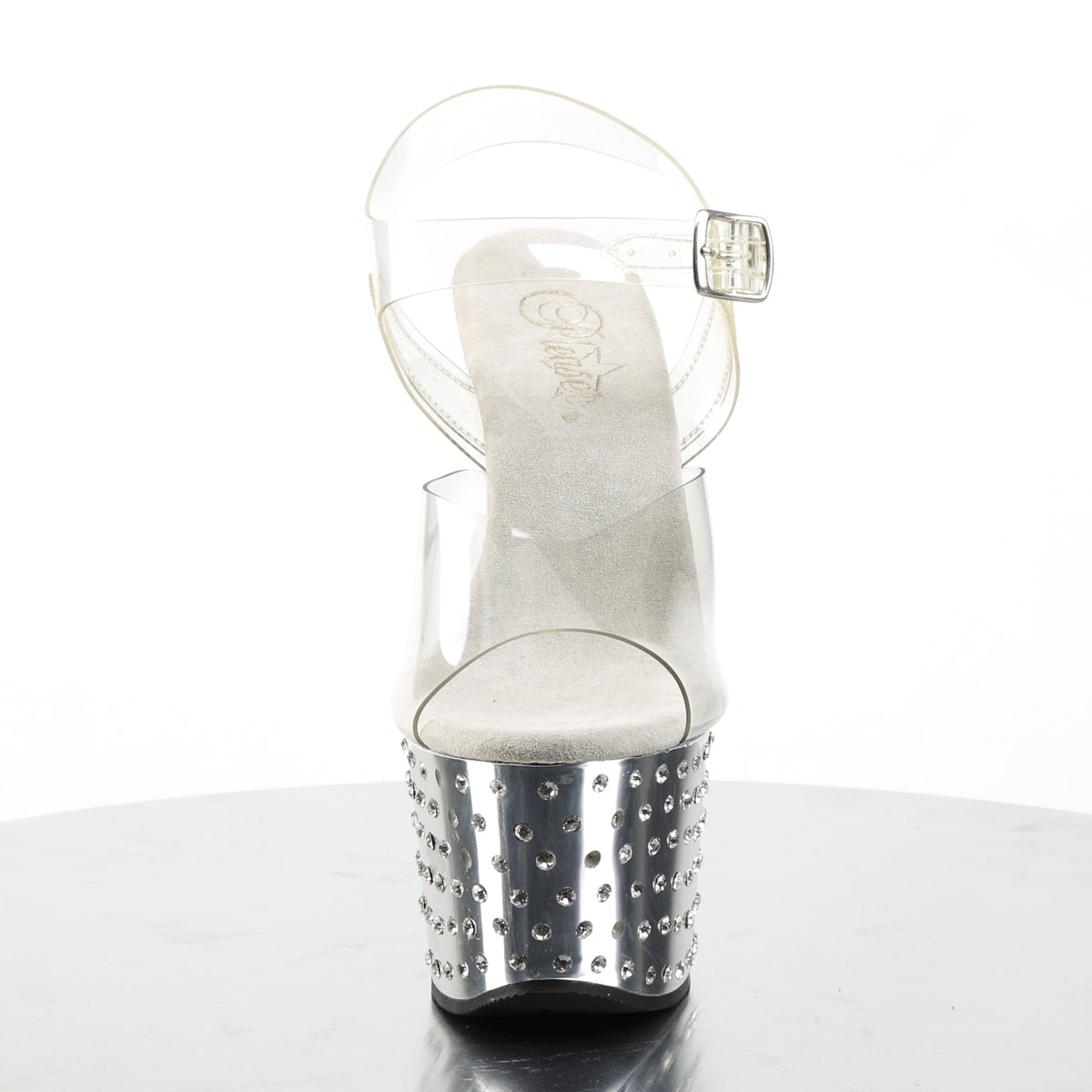 Pleaser - Stardust 708 - Silver Chrome - 7 inch