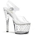 Pleaser - Stardust 708 - Clear - 7 inch