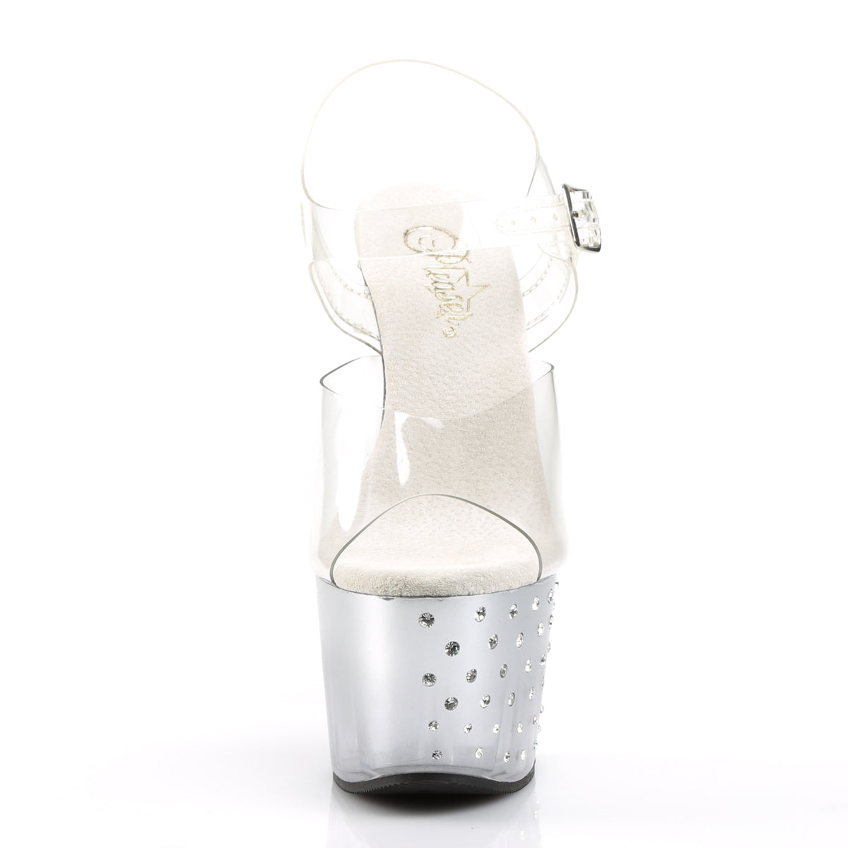 Pleaser - Stardust 708T - Silver-Clear - 7 inch