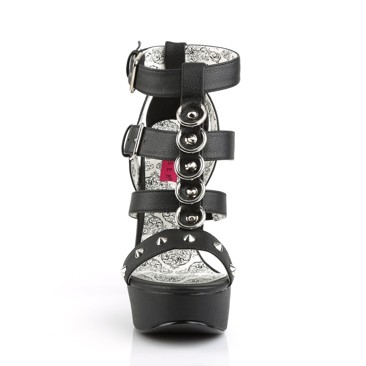 Pleaser Pink Label Teeze 42W Black Vegan Leather