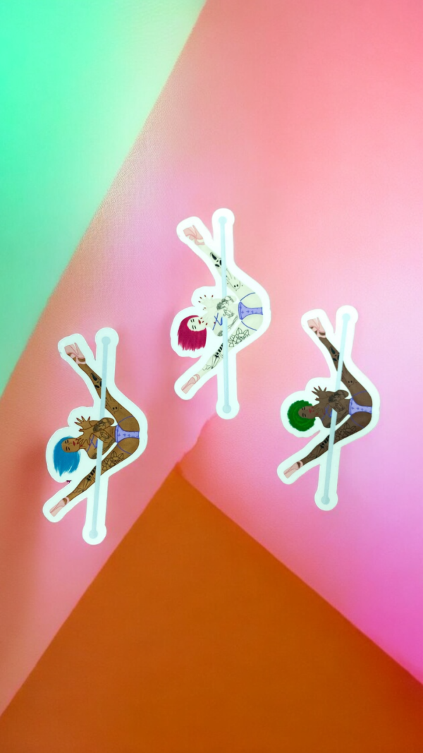 Sticker Pole Dance Woman