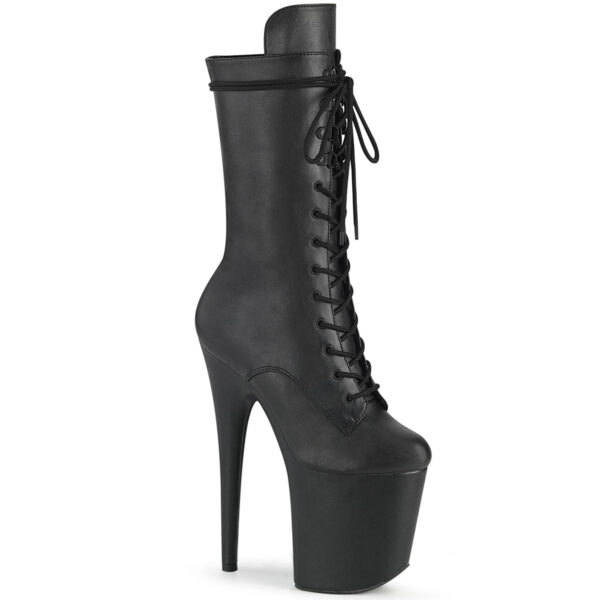 Pleaser - Flamingo 1050WR - Black Faux Leather - 8 inch