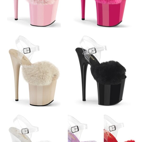 Pleaser - Flamingo 808FUR - 8 inch - PRÉCOMMANDE