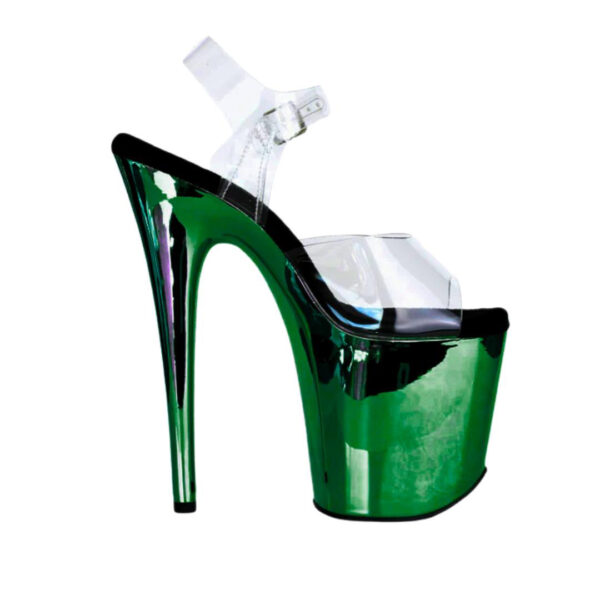 [PRECOMMANDE] Jewel Heels - Chrome Emerald & Black