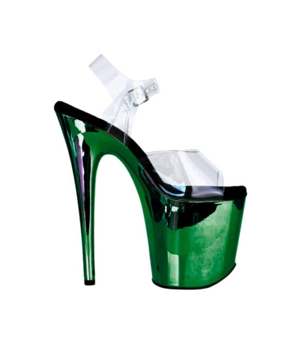 [PRECOMMANDE] Jewel Heels - Chrome Emerald & Black