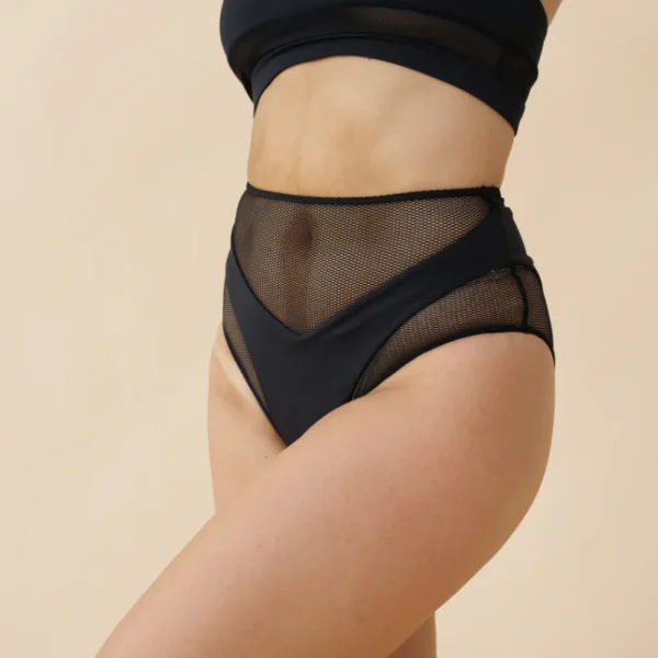 Lunalae - Blake High Waist Mesh Short Black